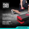 imageRBX Aerobic Step Platform with NonSlip Textured Surface 2Level Adjustable Steppers for Exercise Compact Lightweight EasytoStore Exercise Step ampamp Fitness Step BenchBlackRed