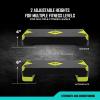 imageRBX Aerobic Step Platform with NonSlip Textured Surface 2Level Adjustable Steppers for Exercise Compact Lightweight EasytoStore Exercise Step ampamp Fitness Step BenchBlackVolt