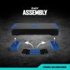 imageRBX Aerobic Step Platform with NonSlip Textured Surface 2Level Adjustable Steppers for Exercise Compact Lightweight EasytoStore Exercise Step ampamp Fitness Step BenchBlackBlue
