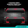 imageRBX Aerobic Step Platform with NonSlip Textured Surface 2Level Adjustable Steppers for Exercise Compact Lightweight EasytoStore Exercise Step ampamp Fitness Step BenchBlackRed