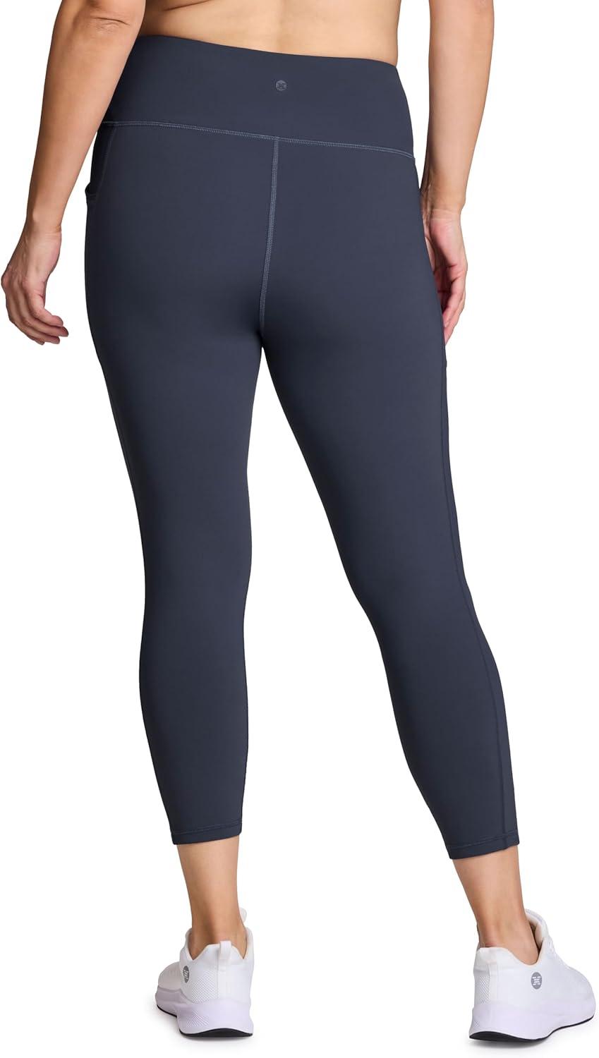 imageRBX Active Womens Plus Size Stretch AnkleFull Length Workout Running Gym Yoga LeggingsVintage Navy