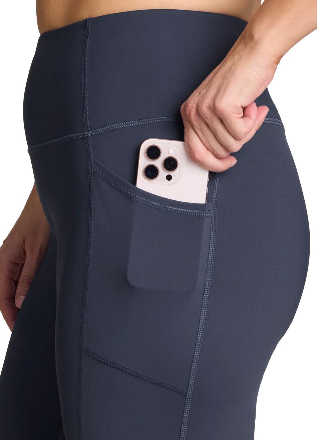 imageRBX Active Womens Plus Size Stretch AnkleFull Length Workout Running Gym Yoga LeggingsVintage Navy