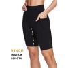 imageRBX Active Biker Shorts for Women Yoga Shorts Squat Proof High Waisted Spandex Shorts with PocketsBlack 9inch
