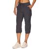 imageRBX Active Capri Pants for Women Joggers Stretch Lightweight Womens Casual Pant Capri with DrawstringCharcoal S21