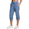 imageRBX Active Capri Pants for Women Joggers Stretch Lightweight Womens Casual Pant Capri with DrawstringMoonlight Blue