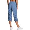 imageRBX Active Capri Pants for Women Joggers Stretch Lightweight Womens Casual Pant Capri with DrawstringMoonlight Blue