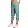 imageRBX Active Capri Pants for Women Joggers Stretch Lightweight Womens Casual Pant Capri with DrawstringSea Glass