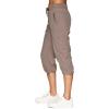 imageRBX Active Capri Pants for Women Joggers Stretch Lightweight Womens Casual Pant Capri with DrawstringTaupe Beige