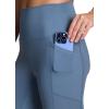 imageRBX Active High Waisted Squat Proof Ankle Length Leggings for Women 78 Yoga Leggings with PocketsMoonlight Blue
