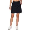 imageRBX Active Longer Length Skort for Women Quick Drying Woven Pickleball Golf Skort with Pockets for Tennis Hiking RunningLong Length Black