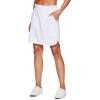 imageRBX Active Longer Length Skort for Women Quick Drying Woven Pickleball Golf Skort with Pockets for Tennis Hiking RunningLong Length White