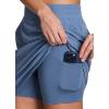 imageRBX Active Longer Length Skort for Women Quick Drying Woven Pickleball Golf Skort with Pockets for Tennis Hiking RunningMoonlight Blue