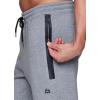 imageRBX Active Mens Athletic Fleece Lined Tapered Jogger Sweatpant with PocketAnkle Zip Grey