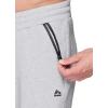 imageRBX Active Mens Athletic Fleece Lined Tapered Jogger Sweatpant with PocketHtr Zip Light Grey
