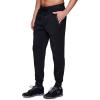imageRBX Active Mens Athletic Fleece Lined Tapered Jogger Sweatpant with PocketZip Solid Black