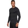 imageRBX Active Mens Athletic Performance Long Sleeve Crew Neck Fleece Lined Insulated Fitted Base Layer TShirtF19 Black
