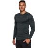 imageRBX Active Mens Athletic Performance Long Sleeve Crew Neck Fleece Lined Insulated Fitted Base Layer TShirtF19 Dark Green