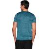 imageRBX Active Mens Athletic Performance Workout Gym Running Short Sleeve Crewneck TShirtHeather Moroccan Blue