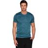 imageRBX Active Mens Athletic Performance Workout Gym Running Short Sleeve Crewneck TShirtHeather Moroccan Blue