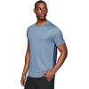 imageRBX Active Mens Athletic Performance Workout Gym Running Short Sleeve Crewneck TShirtMini Grid Light Blue