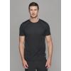 imageRBX Active Mens Athletic Performance Workout Gym Running Short Sleeve Crewneck TShirtShadow Stripe Black