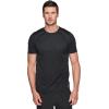 imageRBX Active Mens Athletic Performance Workout Gym Running Short Sleeve Crewneck TShirtShadow Stripe Black