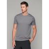 imageRBX Active Mens Athletic Performance Workout Gym Running Short Sleeve Crewneck TShirtShadow Stripe Grey