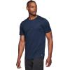 imageRBX Active Mens Athletic Performance Workout Gym Running Short Sleeve Crewneck TShirtShadow Stripe Navy