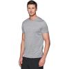 imageRBX Active Mens Athletic Performance Workout Gym Running Short Sleeve Crewneck TShirtStriated Waffle Grey