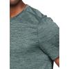 imageRBX Active Mens Athletic Performance Workout Gym Running Short Sleeve Crewneck TShirtStriated Waffle Hasta Green