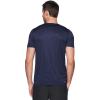 imageRBX Active Mens Athletic Performance Workout Gym Running Short Sleeve Crewneck TShirtStriated Waffle Navy