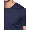 imageRBX Active Mens Athletic Performance Workout Gym Running Short Sleeve Crewneck TShirtStriated Waffle Navy