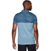 imageRBX Active Mens Golf Shirt Short Sleeve Quick Drying Performance Polo ShirtColorblock Mesh Blue