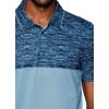 imageRBX Active Mens Golf Shirt Short Sleeve Quick Drying Performance Polo ShirtColorblock Mesh Blue