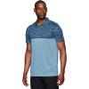 imageRBX Active Mens Golf Shirt Short Sleeve Quick Drying Performance Polo ShirtColorblock Mesh Blue