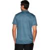 imageRBX Active Mens Golf Shirt Short Sleeve Quick Drying Performance Polo ShirtStriped Blue