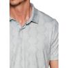 imageRBX Active Mens Golf Shirt Short Sleeve Quick Drying Performance Polo ShirtTonal Geo Light Grey