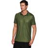 imageRBX Active Mens Golf Shirt Short Sleeve Quick Drying Performance Polo ShirtTonal Geo Olive