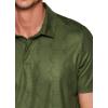 imageRBX Active Mens Golf Shirt Short Sleeve Quick Drying Performance Polo ShirtTonal Geo Olive