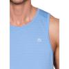 imageRBX Active Mens Lightweight Quick Dry Performance Sleeveless Muscle TeeBlue Shadow Stripe