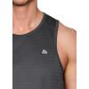 imageRBX Active Mens Lightweight Quick Dry Performance Sleeveless Muscle TeeCharcoal Shadow Stripe