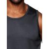 imageRBX Active Mens Lightweight Quick Dry Performance Sleeveless Muscle TeeJacquard Mesh Charcoal