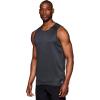 imageRBX Active Mens Lightweight Quick Dry Performance Sleeveless Muscle TeeJacquard Mesh Charcoal