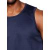 imageRBX Active Mens Lightweight Quick Dry Performance Sleeveless Muscle TeeJacquard Mesh Navy