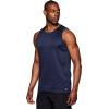 imageRBX Active Mens Lightweight Quick Dry Performance Sleeveless Muscle TeeJacquard Mesh Navy