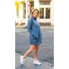 imageRBX Active Womens 14 Zip Fleece Tunic Sweatshirt Dress Mock Neck Sweater Dress with PocketsLatte Heather Mock