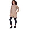 imageRBX Active Womens 14 Zip Fleece Tunic Sweatshirt Dress Mock Neck Sweater Dress with PocketsLatte Heather Mock