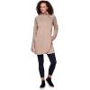 imageRBX Active Womens 14 Zip Fleece Tunic Sweatshirt Dress Mock Neck Sweater Dress with PocketsLatte Heather Mock