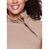 imageRBX Active Womens 14 Zip Fleece Tunic Sweatshirt Dress Mock Neck Sweater Dress with PocketsLatte Heather Mock
