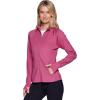 imageRBX Active Womens Athletic Breathable Lightweight Zip Up Running Jacket with PocketsDark Pinkzip Pocket